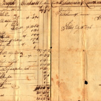 Joseph Birdsall ledger page (3) for account with Seaman & Lawrence, 1773-1774, 1784.jpg