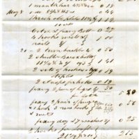 Financial Record (Itemized List) 1847