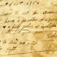 Joseph Birdsall business note from Gilbert Jones, 1767.jpg