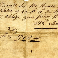 Joseph Birdsall business note from Thomas Seaman, 1768.jpg