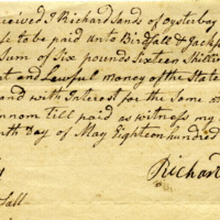 Birdsall & Jackson promise to pay note from Richard Sands, 1812.jpg