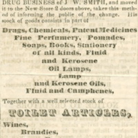 Advertisement for J.E. Davidson, Apothecary, Feb. 12, 1859.jpg