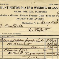 Huntington Plate & Window Glass Shop, receipt, 1929.jpg