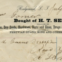 William Garner, Sr.,  receipt for purchase of guano from H.T. Seaman, 1869.jpg