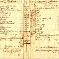 Joseph Birdsall ledger page (4) for account with Seaman & Lawrence, 1773-1774, 1784.jpg