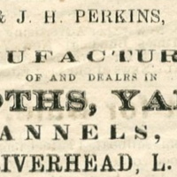 Advertisement for R & J. H. Perkins, manufacturers & dealers in clothing, yarn, flannels, July 6, 1880.jpg