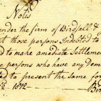 Birdsall & Jackson notice of dissolution of partnership, 1812.jpg