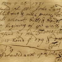 John Langdon receipt for payment made to Thomas Thirstan, 1721.jpg