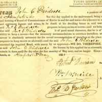 John C. Birdsall Tavern Keeper's License, 1830.jpg