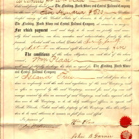 John B. Garner and William Place $500 Bond with the Flushing, North Shore, and Central Railroad Company, 1875.jpg