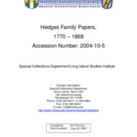 Hedges Family Papers Finding Aid.pdf