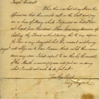 Henry Haydock letter to Joseph Birdsall concerning money owed to him, 1784.jpg