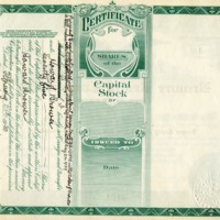 Brower Realty Corp. Stock Certificate Back