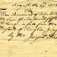 Capt. John Birdsall receipt for purchase of shingles, 1735.jpg