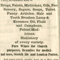 Advertisement for B.F. Rushmore's drug store, Feb. 12, 1859.jpg