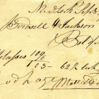 Birdsall & Jackson receipt for purchase of molasses from Mott & Williams, 1810.jpg