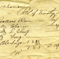 Birdsall & Seaman bill for purchase of dry goods and rum, 1815.jpg