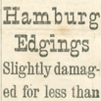 L.C. Gordon advertisement for 5000 yards of Hamburg edgings, May 2, 1885.jpg