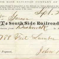 William Garner freight receipt from the South Side Railroad Co. of L.I., 1868.jpg