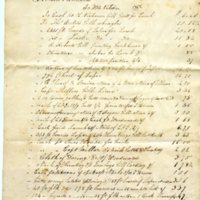 Financial Record (Itemized List) 1835