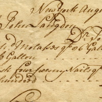 John Langdon bill for purchase of molasses and nails from William Walton, 1719.jpg