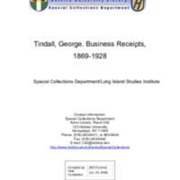 Tindall, George. Business Receipts Collection Finding Aid.pdf