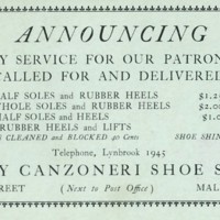 Tony Canozeri Shoe Shop, advertising card, c.1940s.jpg