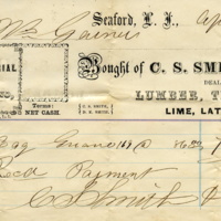 William Garner, Sr., receipt for purchase of guano from C.S. Smith & Co., 1868.jpg