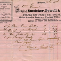 William Garner, Sr., receipt for building materials and harness snaps from Snedeker Powell & Co., 1868.jpg