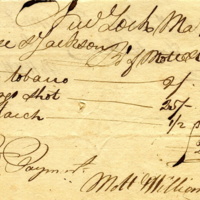 Birdsall & Jackson receipt for purchase of dry-goods from Mott & Williams, 1810.jpg