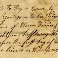 Joseph Birdsall promise to pay note and receipt from George Youngs-1, 1765, 1766.jpg