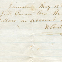 William and John B. Garner receipt for purchase of Guano from Elbert Verity, 1855.jpg