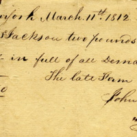 Birdsall & Jackson receipt for payment to late firm of John B. Tredwell, 1812.jpg