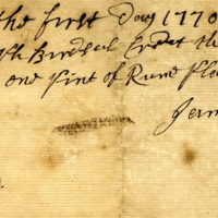 Joseph Birdsall business note from James Seaman, 1770.jpg