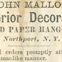 Advertisement for John Malloy, interior decorator and paper hanger, May 2, 1885.jpg