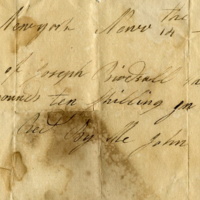 Joseph Birdsall receipt for payment made to John Post, 1770.jpg