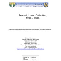 Pearsall, Louis. Collection Finding Aid.pdf