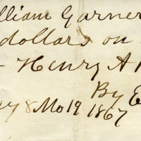 William Garner, Sr., receipt for purchase of manure from Henry A. Peck & Co., 1867.jpg