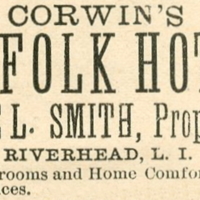 Advertisement for Corwin's Suffolk Hotel, Dec. 21 , 1885.jpg