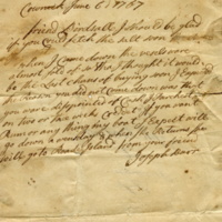 Joseph Birdsall business letter from Joseph Burr, 1767.jpg